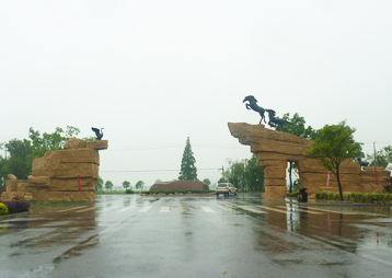 《江苏泰州畜牧产业园》—大门雕塑假山